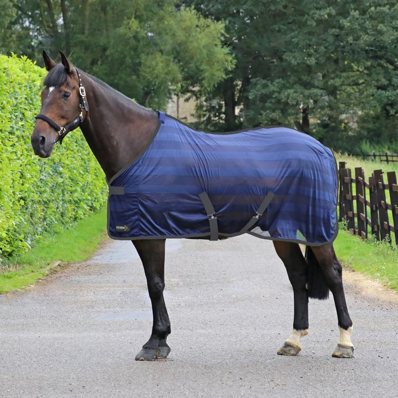 StormX Original Fleece Exercise Sheet - Navy/Grey
