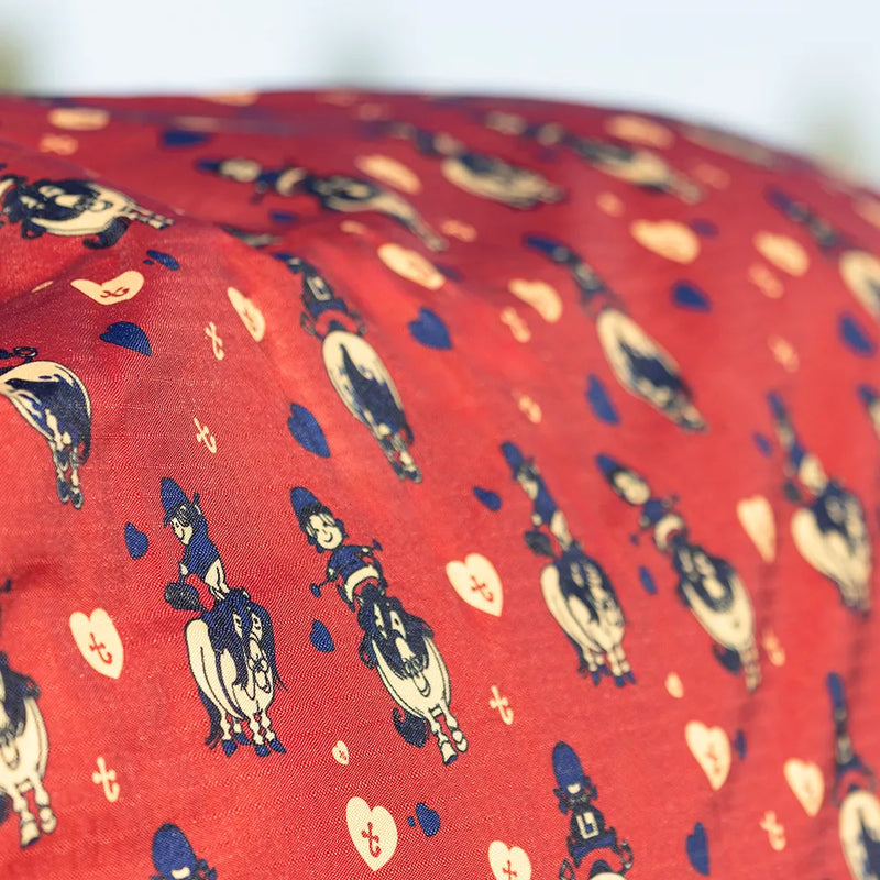 StormX Original 200 Combi Turnout Rug - Thelwell Collection Balancing Act - Red/Navy