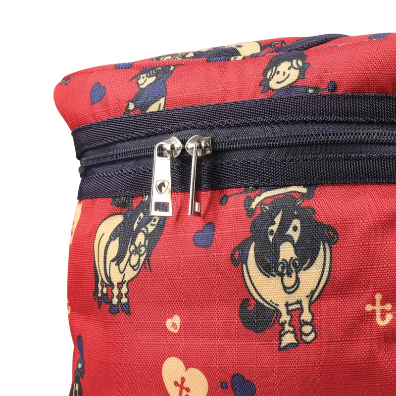 Hy Equestrian Thelwell Collection Balancing Act Hat Bag - Red/Navy