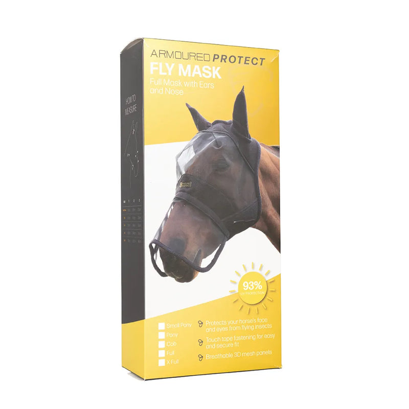 Hy Equestrian Armoured Protect Full Mask with Ears and Nose