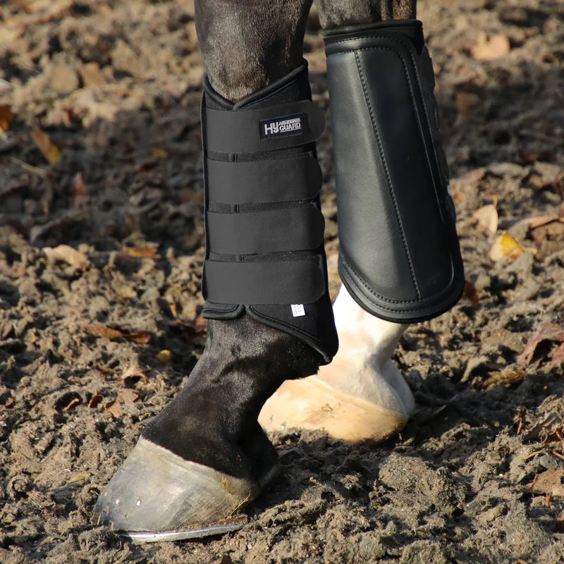 Hy Armoured Guard Neoprene Brushing Boots - Black/Black