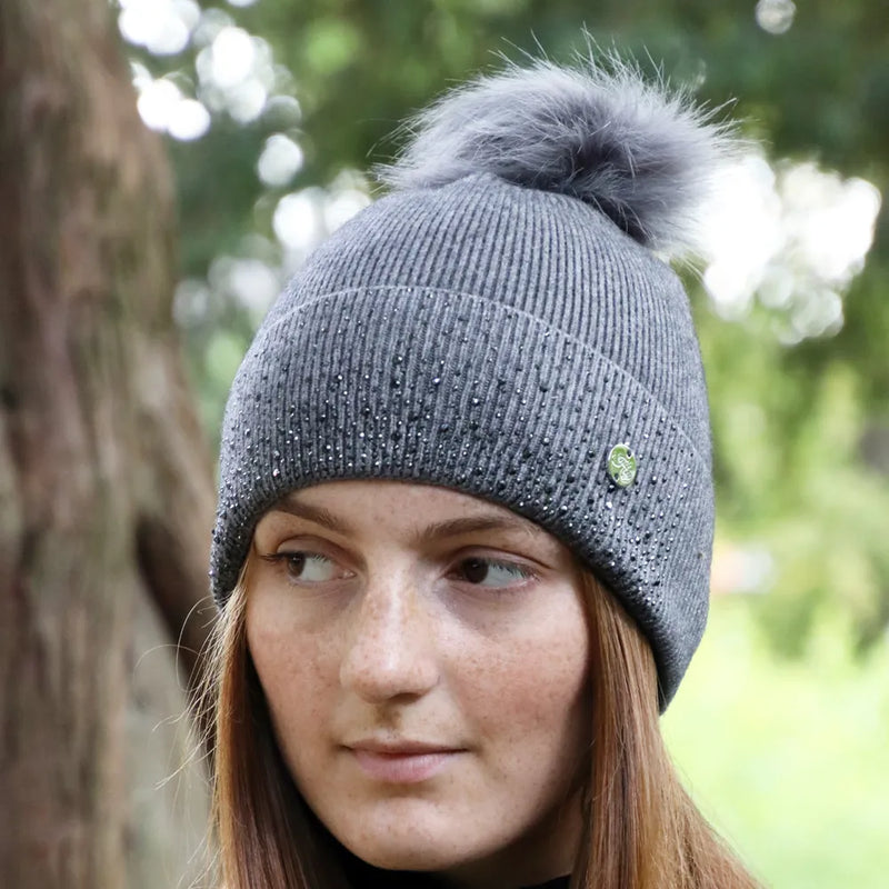 Hy Equestrian Alaska Diamante Bobble Hat