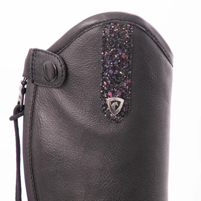Hy Equestrian Agerola Children's Riding Boot - Black/Rainbow Glitter
