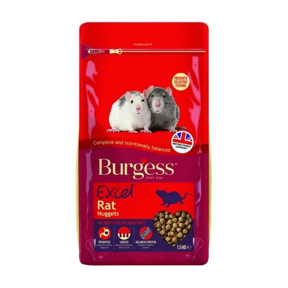 Burgess Excel Rat Nuggets 1.5kg | Complete Rat Feed