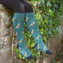  Bartleby Funky Welly Socks Ladies Country Pheasant - Size 4 - 8