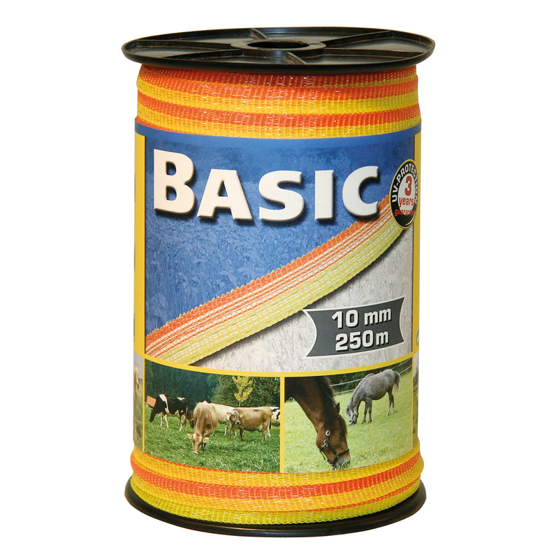 Corral Basic Fencing Tape Yellow/Orange - 250 M x 10 Mm