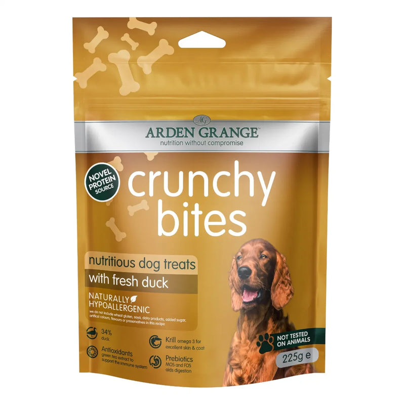 Arden Grange Crunchy Bites With Fresh Duck 225g - Jalex Pet Products 