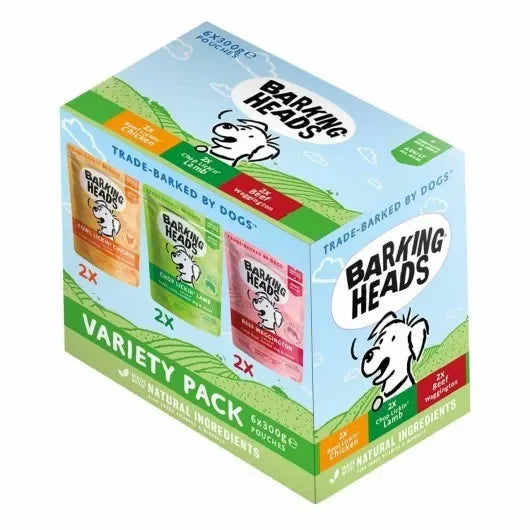 Barking Heads Pouch Variety Pack 6x300g - Jalex Pet Products 