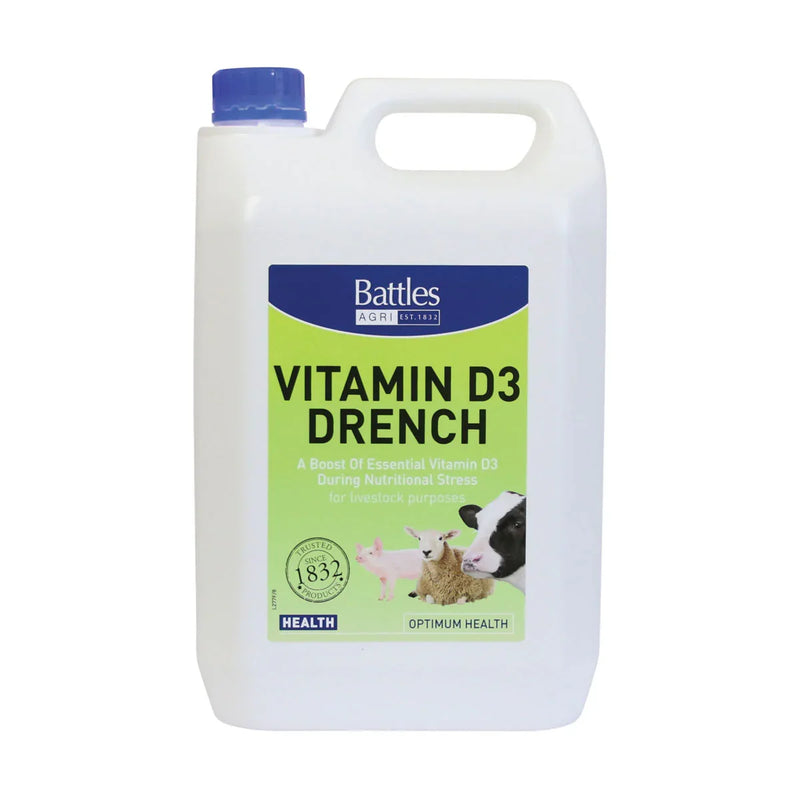 Battles Vitamin D3 Drench - 5 litre - Jalex Pet Products 