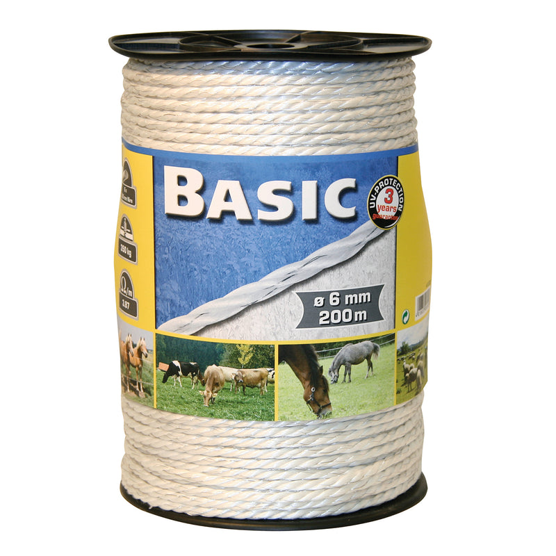 Corral Basic Fencing Rope c/w S/Steel Wires - 200 M - Jalex Pet Products 