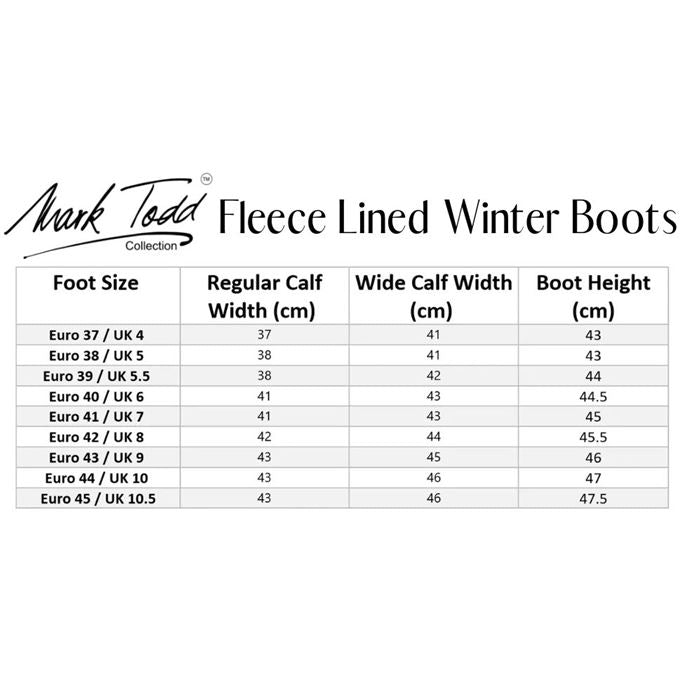 Mark Todd Fleece Lined Winter Tall Boot Brown - EU 44