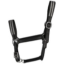 Hy Equestrian Anodize Leather Head Collar - Black/Silver - Jalex Pet Products 