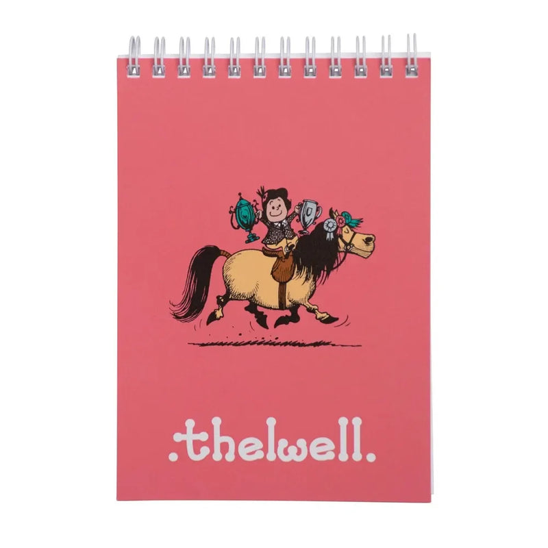 Hy Equestrian Thelwell Collection A6 Notepad - Pink - Jalex Pet Products 