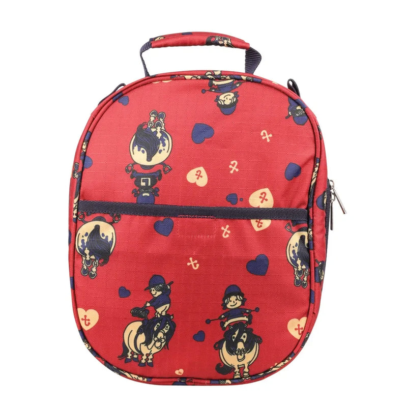 Hy Equestrian Thelwell Collection Balancing Act Hat Bag - Red/Navy - Jalex Pet Products 