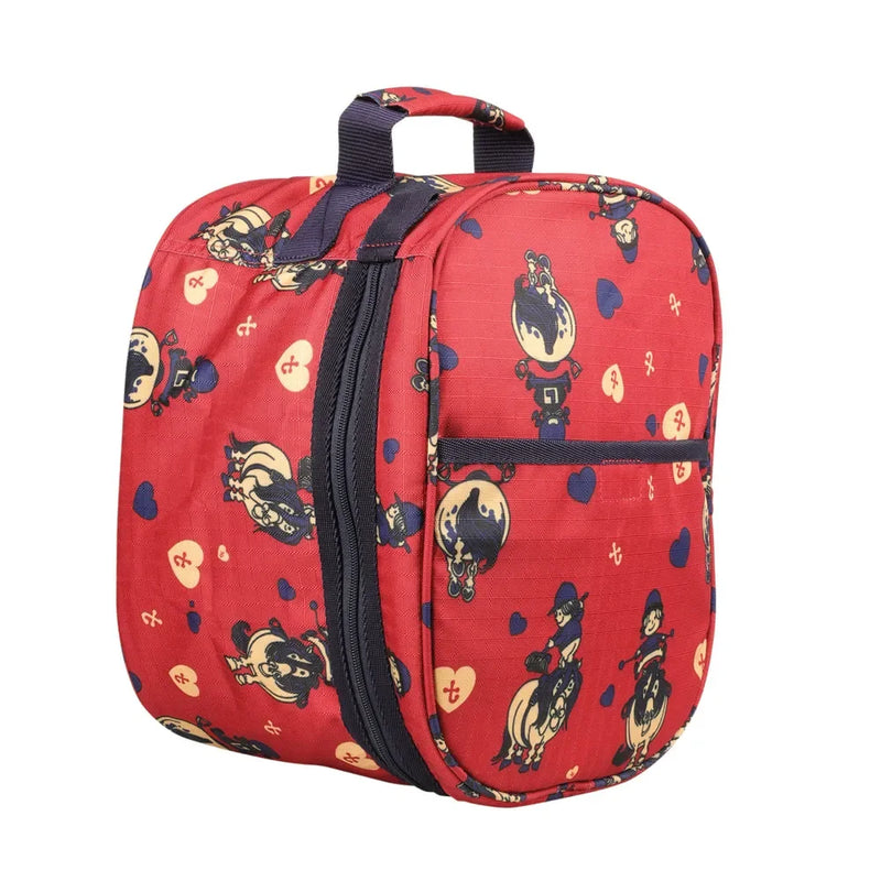 Hy Equestrian Thelwell Collection Balancing Act Hat Bag - Red/Navy - Jalex Pet Products 