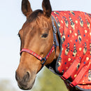 Hy Equestrian Thelwell Collection Balancing Act Head Collar & Lead Rope - Red/Navy - Jalex Pet Products 