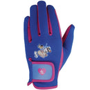 Hy Equestrian Thelwell Collection Race Riding Gloves - Cobalt Blue/Magenta - Jalex Pet Products 