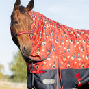 StormX Original 200 Combi Turnout Rug - Thelwell Collection Balancing Act - Red/Navy - Jalex Pet Products 