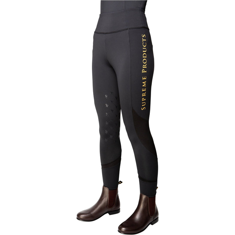 Supreme Products Active Show Rider Leggings - Black/Gold - X Small