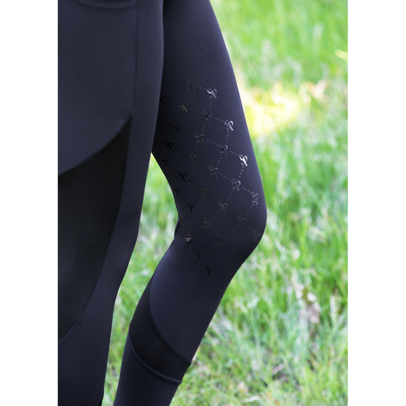 Supreme Products Active Show Rider Leggings - Black/Gold - X Small