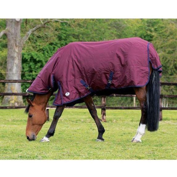 JHL Essential Heavy Weight Combo Turnout Rug - Burgundy/Navy