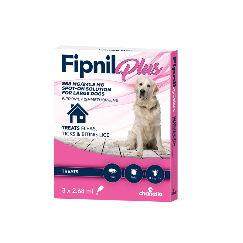 Chanelle Fipnil Plus Spot-On for Large Dogs 20-40kg - 3 Pipettes
