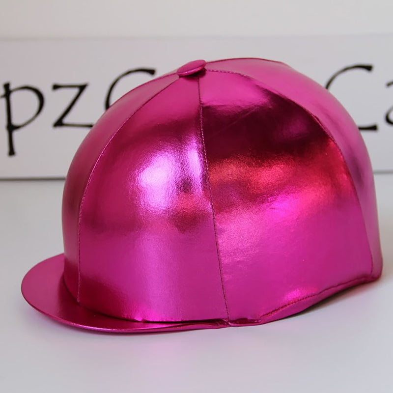 Capz Metallic Cap Cover Lycra Foil Cerise