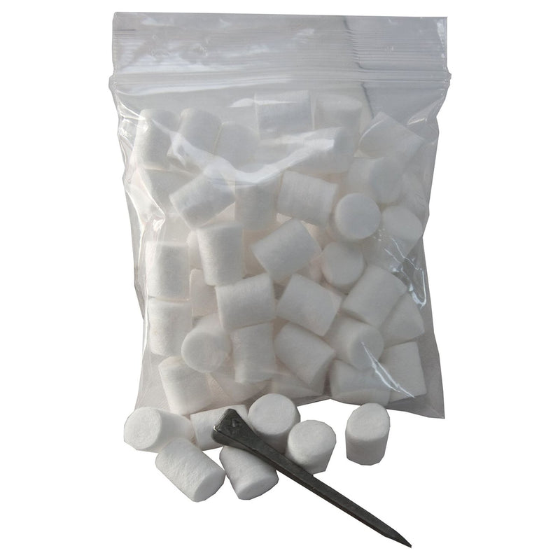 Liveryman Stud Plugs Preformed Cotton - 50 Pack