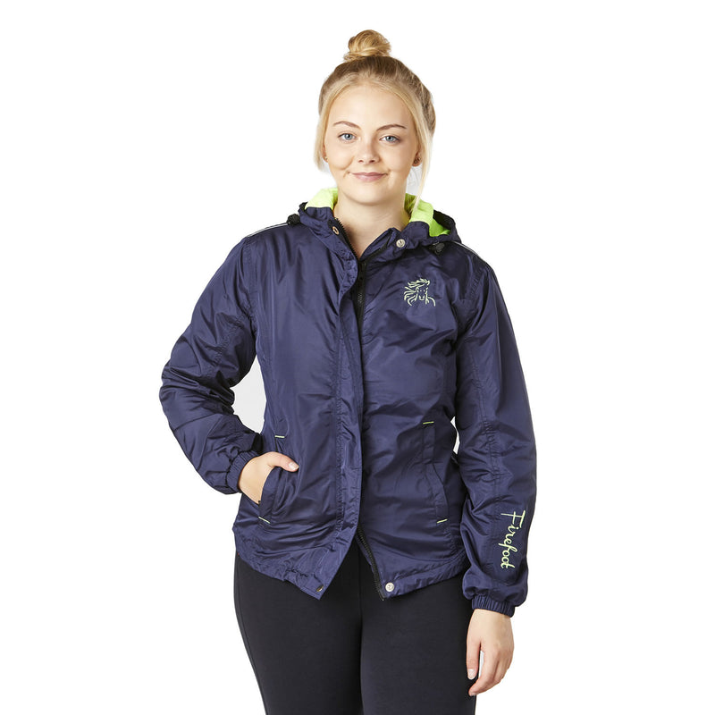 Firefoot Basic Showerproof Jacket Ladies - Navy/Lime