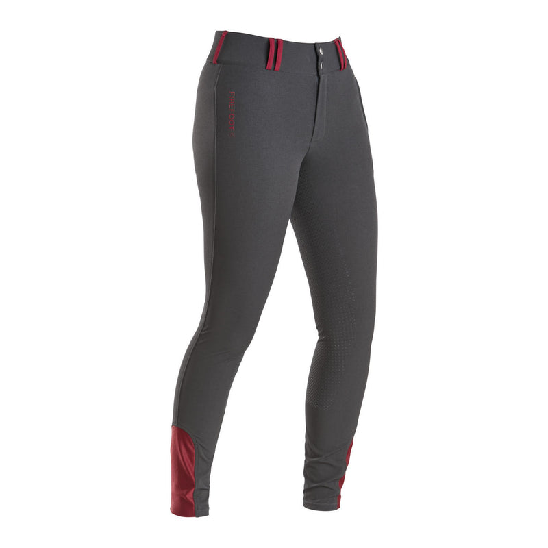 Firefoot Emley Four Way Stretch Breeches Ladies - Grey/Merlot