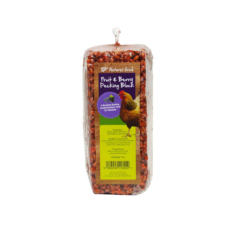 Nature's Grub Fruit & Berry Pecking Block - 280 Gm