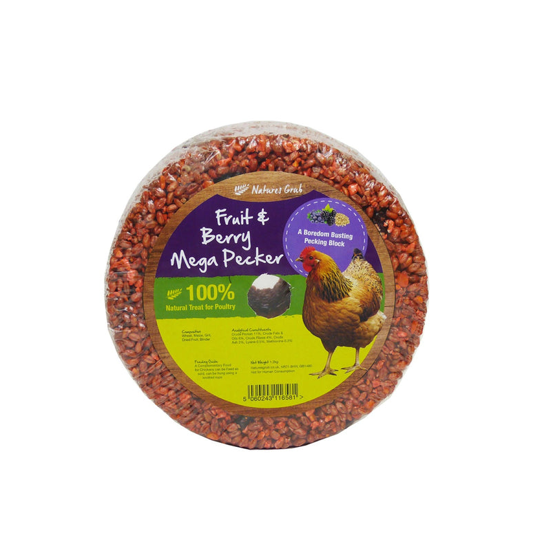 Natures Grub Fruit & Berry Mega Pecker Block 1.2KG