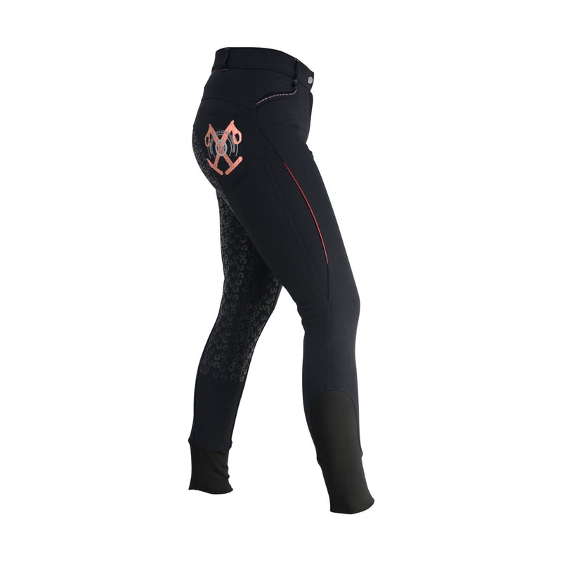 hyfashion eliza ladies breeches - charcoal/rose gold