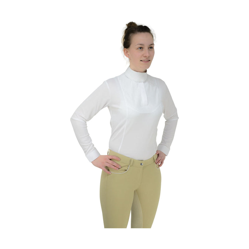 Hyfashion Ladies Sandringham Long Sleeved Stock Shirt - White