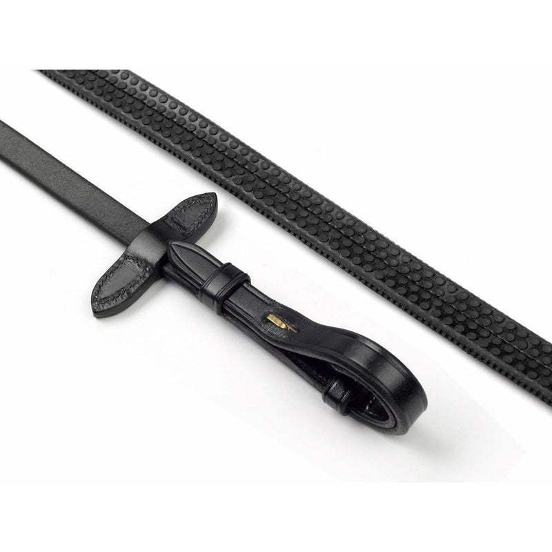 Whitaker Lynton 5/8" Rubber Reins With Dimpled Grip Black