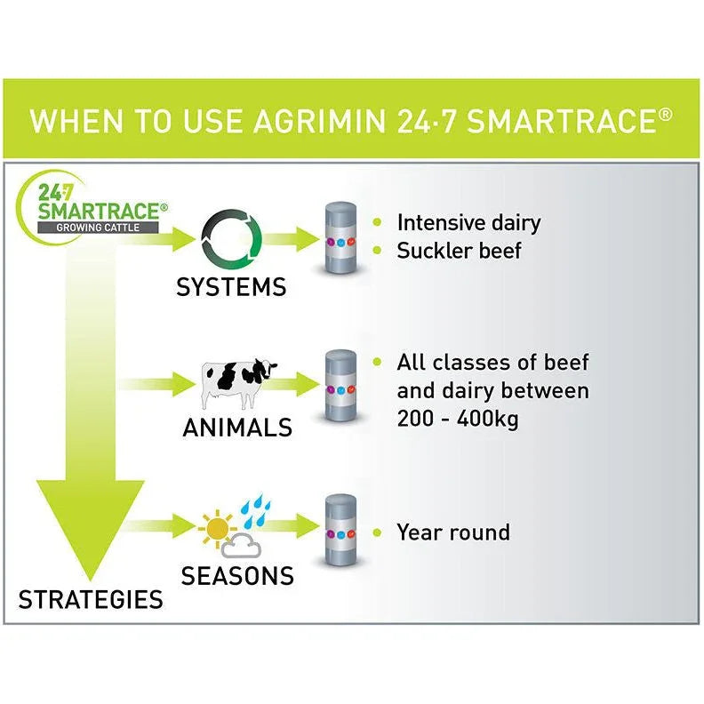 Agrimin 24-7 Smartrace for Growing Cattle - 10 Pack - Jalex Pet Products 