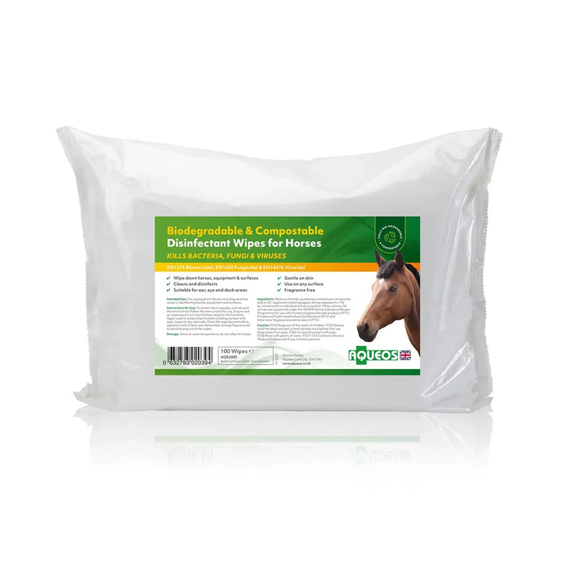Aqueos Disinfectant Wipes For Horses - Jalex Pet Products 