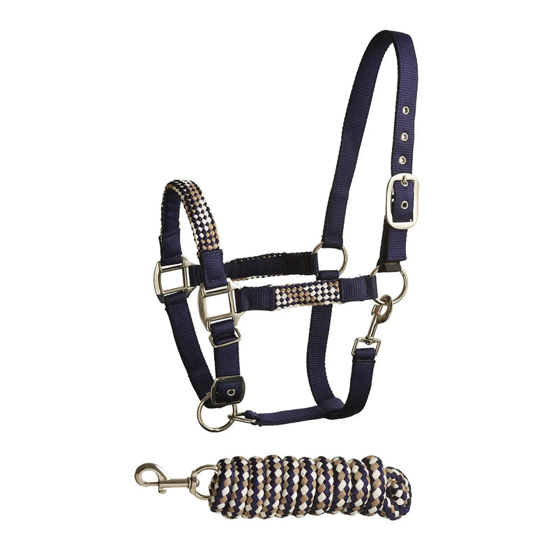 Bitz Soft Handle Two Tone Headcollar/Lead Rope - Jalex Pet Products 