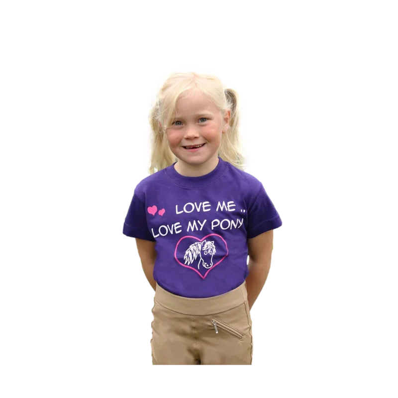 British Country Collection "Love me Love my Pony" Childrens T-Shirt - Jalex Pet Products 