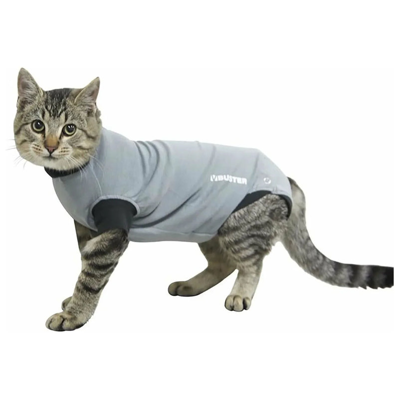 Buster Body Suit For Cats Black/Grey - Jalex Pet Products 