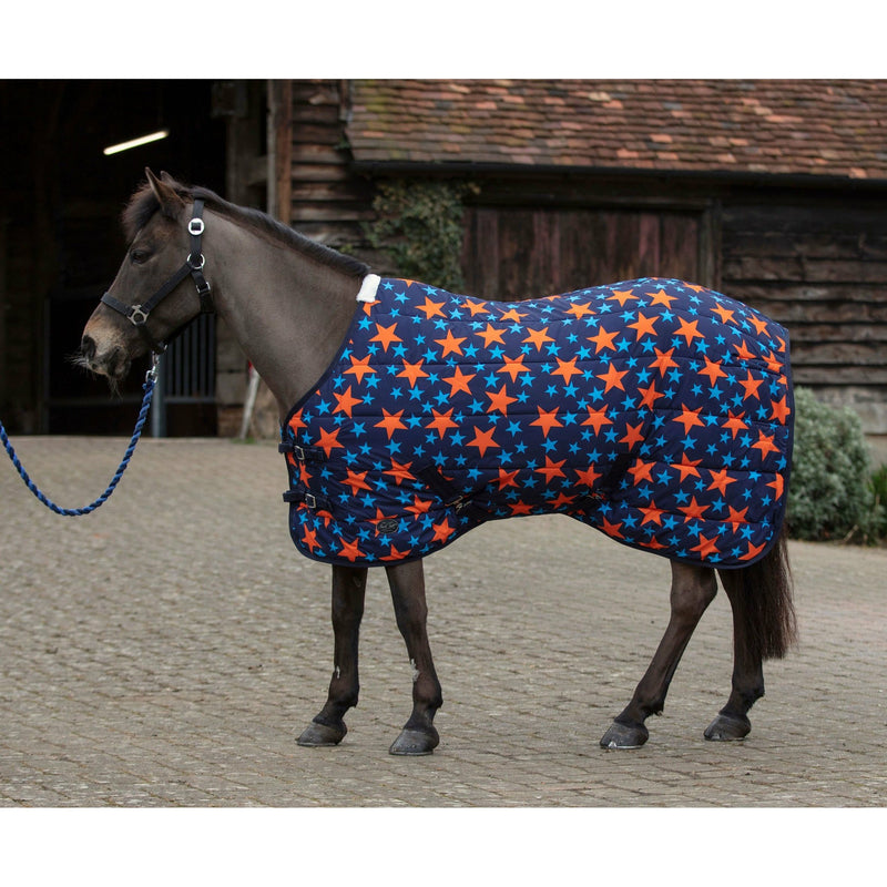Mark Todd Stable Rug Orane and Navy Stars