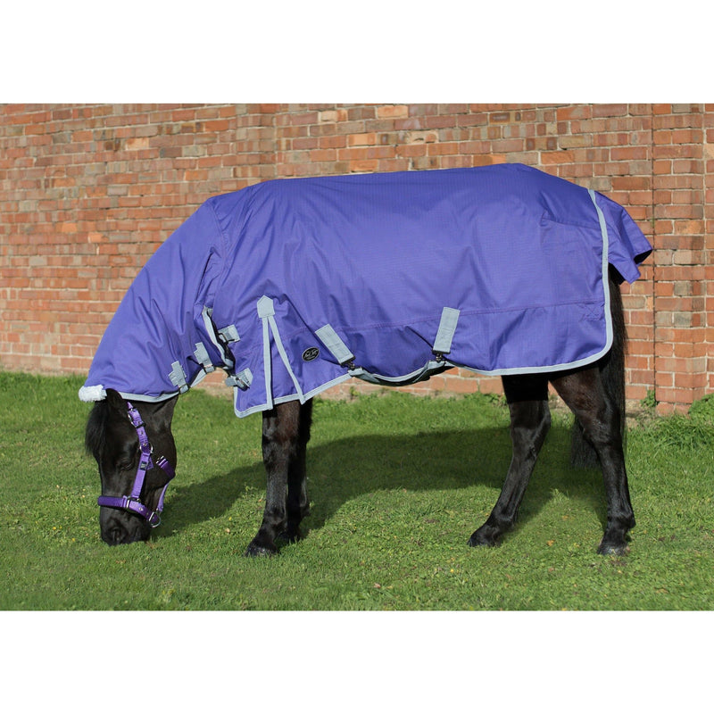 Mark Todd Mediumweight Pony Turnout Combo Rug Purple & Grey
