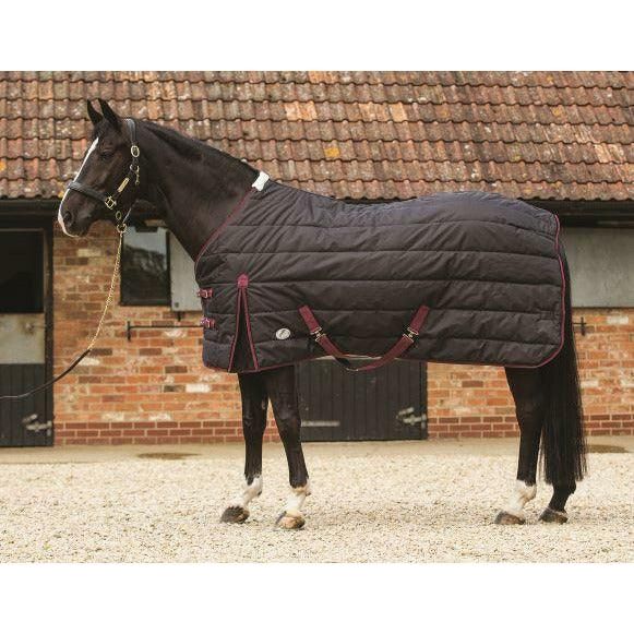 JHL Essential Heavy Weight Stable Rug - Black/Burgundy