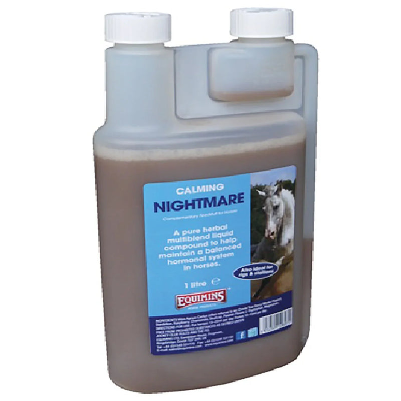 Equimins Nightmare Liquid - 1 Lt Chaste Tree Berry and Valerian for Nervous Horses - Jalex Pet Products 