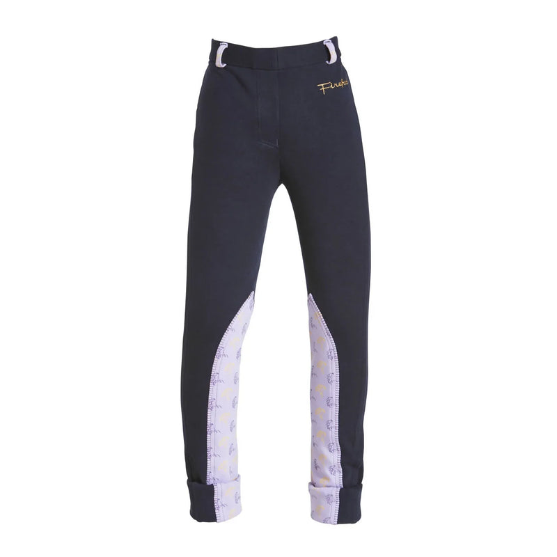 Firefoot Harden Jodphurs Horse Print Kids Navy/Lilac - Jalex Pet Products 