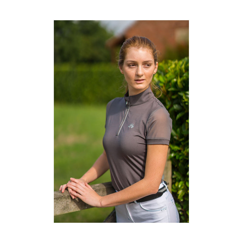 Hyfashion Maddie Mesh Sleeved Show Shirt - Grey - Jalex Pet Products 