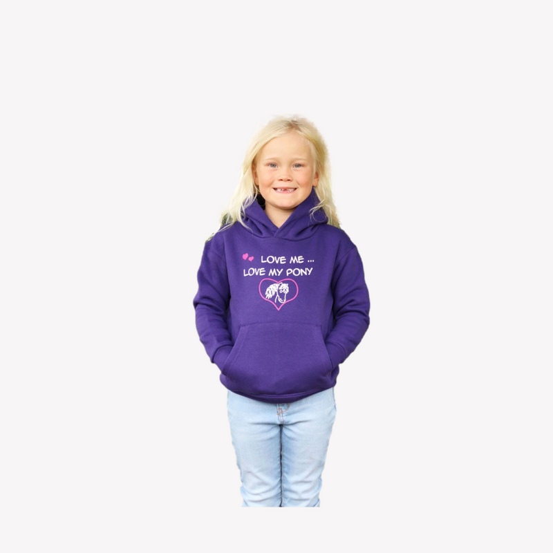 British Country Collection "Love me Love my Pony" Childrens Hoodie