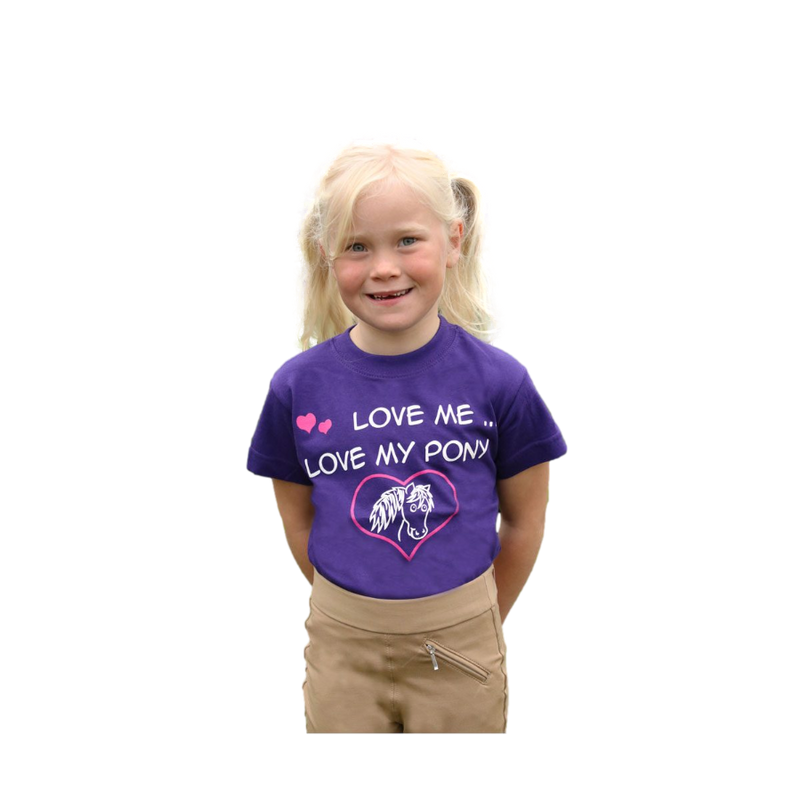 British Country Collection "Love me Love my Pony" Childrens T-Shirt