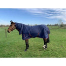 JHL Essential Medium Weight Combo Turnout Rug - Navy/Burgundy - Jalex Pet Products 