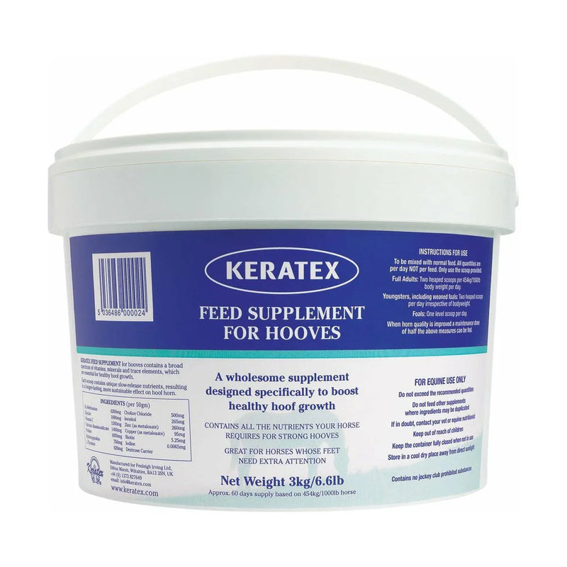 Keratex Feed Supplement For Hooves - 3kg - Jalex Pet Products 